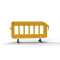 Crowd barrier | made of plastic | fence element yellow | without film